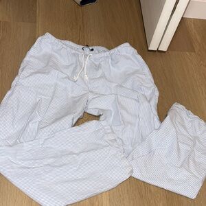 Brandy Melville Long Wide Leg Striped Trousers